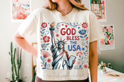 God Bless the USA PNG T-Shirt|4th of July PNG Sublimation Product Image 7