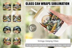Glass Can Vintage Camping Vibes Product Image 1