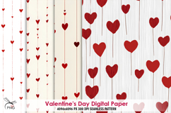 Valentine's Day Digital Paper, background clipa Product Image 1