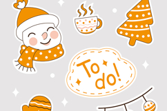 New Year Stickers PNG. Christmas cute 2026. vector file Product Image 2