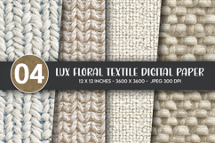 Lux Floral Textile Digital Paper Product Image 1