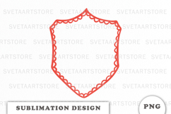 Red Crest Christmas Frame png Product Image 1