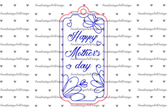 Happy Mothers day gift tag svg, Mom laser cut Product Image 2