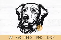 Golden Retriever svg, Goldie, Golden Retriever with tongue Product Image 1