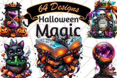 Magical Halloween PNG Clipart, Cute Spooky Elements Clip Art Product Image 1