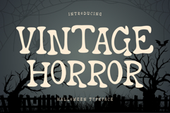 Vintage Horror is a Halloween display font Product Image 1