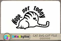 Nope not today Svg, Cat Svg, Black Cat Svg, Cute Cat Svg Product Image 1