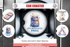 Sarcastic Gear Quotes Car Coaster Product Image 1
