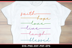 Faith hope love live laugh blessed, Inspirational Quotes Product Image 2
