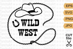 Wild west svg cut file, Cowboy hat rodeo svg, png Rodeo Product Image 1