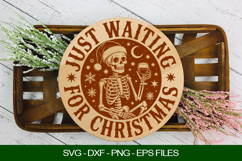 Just Waiting for Christmas Skeleton SVG Product Image 1