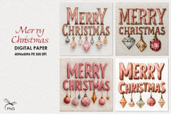 Merry Christmas digital paper, background clipart Product Image 1