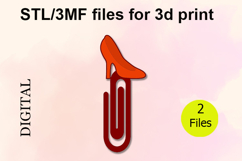 Paper Clip, High Heel Shoe, STL/3MF files for 3D Printing Product Image 1