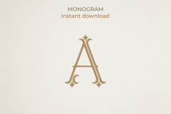 A Monogram Logo, Elegant Initial Monogram Product Image 1