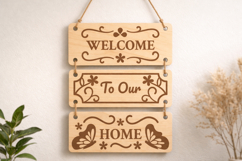 Welcome Wall Decor Laser Cut SVG - Decorative Home Sign Product Image 1