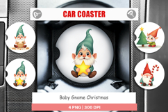 Car Coaster Baby Gnome Christmas Product Image 1