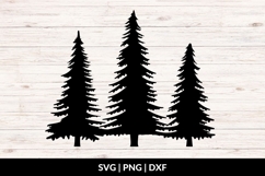 Pine Trees Silhouette SVG Product Image 1