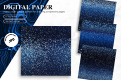 Blue glitter Background Wallpaper Sparkles Digital Paper Product Image 1