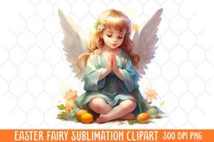 Easter Fairy Sublimation Clipart, Spring Fairy Clipart Product Image 1