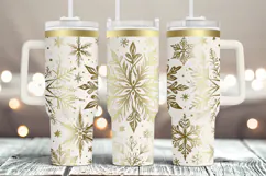 Tumbler laser svg| 40oz Tumbler Christmas Snowflakes wrap Product Image 2