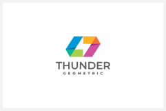 Thunder Colorful Logo Design Vector Template Product Image 1