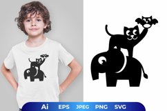 Animals Stacked on Each Other, 3 Designs Sublimation Set Product Image 1