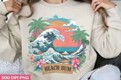 Beach Bum PNG, Vintage Summer Sublimation PNG Product Image 2