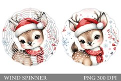 Christmas Deer Wind Spinner. Christmas Wind Spinner Design Product Image 1