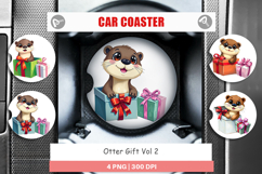 Car Coaster Otter Gift Product Image 1