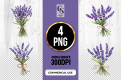 Lavender Flower Clipart Sublimation PNG Product Image 1