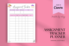 Teacher Assignment Tracker Template | Editable Canva Planner Product Image 1