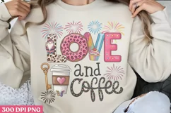 Love and Coffee PNG, Coffee Valentine Sublimation PNG Product Image 2