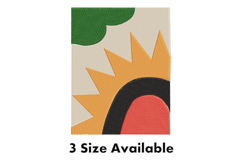 Modern Sunrise Abstract Embroidery Design Product Image 1