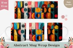 Colorful Art Mug Wrap, Abstract Mug Template Design Product Image 1