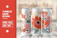 Flower Seamless Pattern Tumbler Warp Design Product Image 1