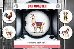 Barnyard Bash Mardi Gras Car Coaster Product Image 1