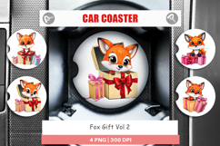 Car Coaster Fox Gift Product Image 1