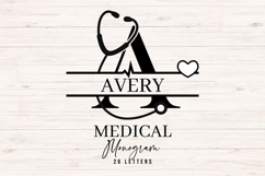 Doctor or Nurse Monogram SVG Bundle A-Z Product Image 1