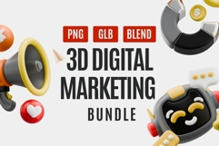 3D Digital Marketing Icon Bundle Product Image 1