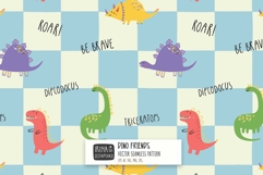 Cute Dinosaur Seamless Pattern Product Image 1