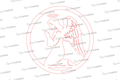 Angel Prayer Laser Cut, Angel Prayer Laser Cut svg Design Product Image 2