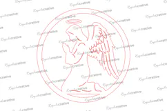 Angel Prayer Laser Cut, Angel Prayer Laser Cut svg Design Product Image 2