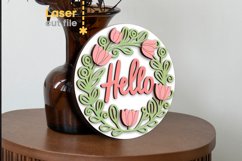 Hello Spring SVG laser cut files for Glowforge Product Image 1