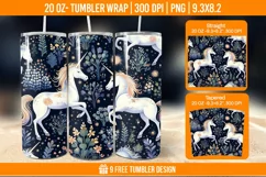 Unicorn Milkyway Tumbler Wrap Designs, Sublimation Wrap Product Image 1
