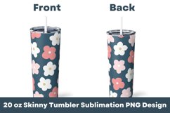 Flowers Pattern 20 oz Tumbler Sublimation PNG Product Image 1