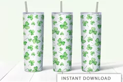 St Patrick's Day 20 Oz Skinny Tumbler Design Product Image 1