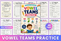 Vowel Teams Practice Workbook Product Image 1