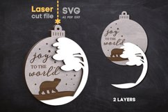 Christmas Ornament SVG laser cut file for Glowforge Product Image 2