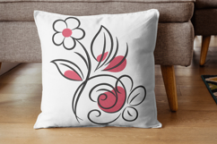Elegant Floral Outline Embroidery Design File Product Image 1