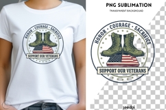 Support Our Veterans PNG | Honor Courage Sacrifice Design Product Image 1